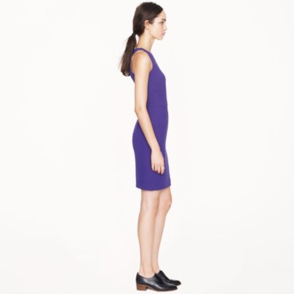 J.Crew Cutaway Crepe Career Sheath Dress Purple - Picture 2 of 7